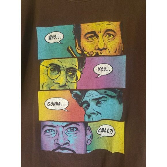 OG Ghostbusters - Who You Gonna Call?! - Brown T-Shirt Size: XL - Picture 2 of 4